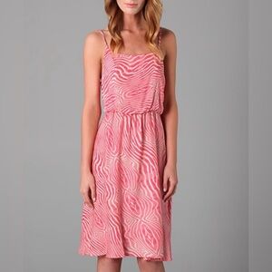 Alice + Olivia Pink Zebra Print Sleeveless Dress